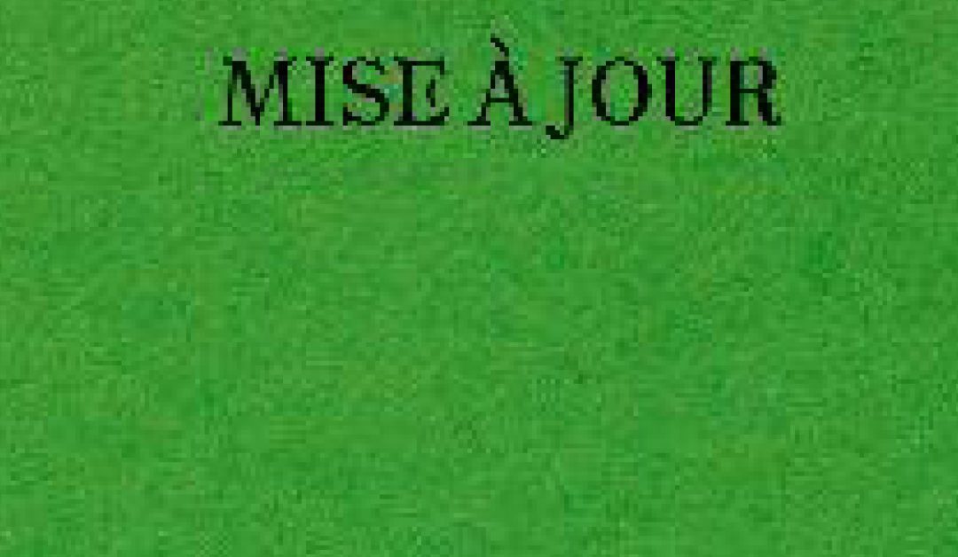 Chrawnique littéraire : Mise à jour